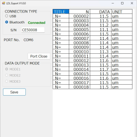 PC Data Logger Software LDL Export